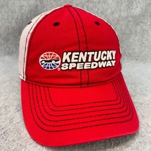 Kentucky Speedway Mens Red SMI Properties Trucker Hat Event Staff Racing OSFM